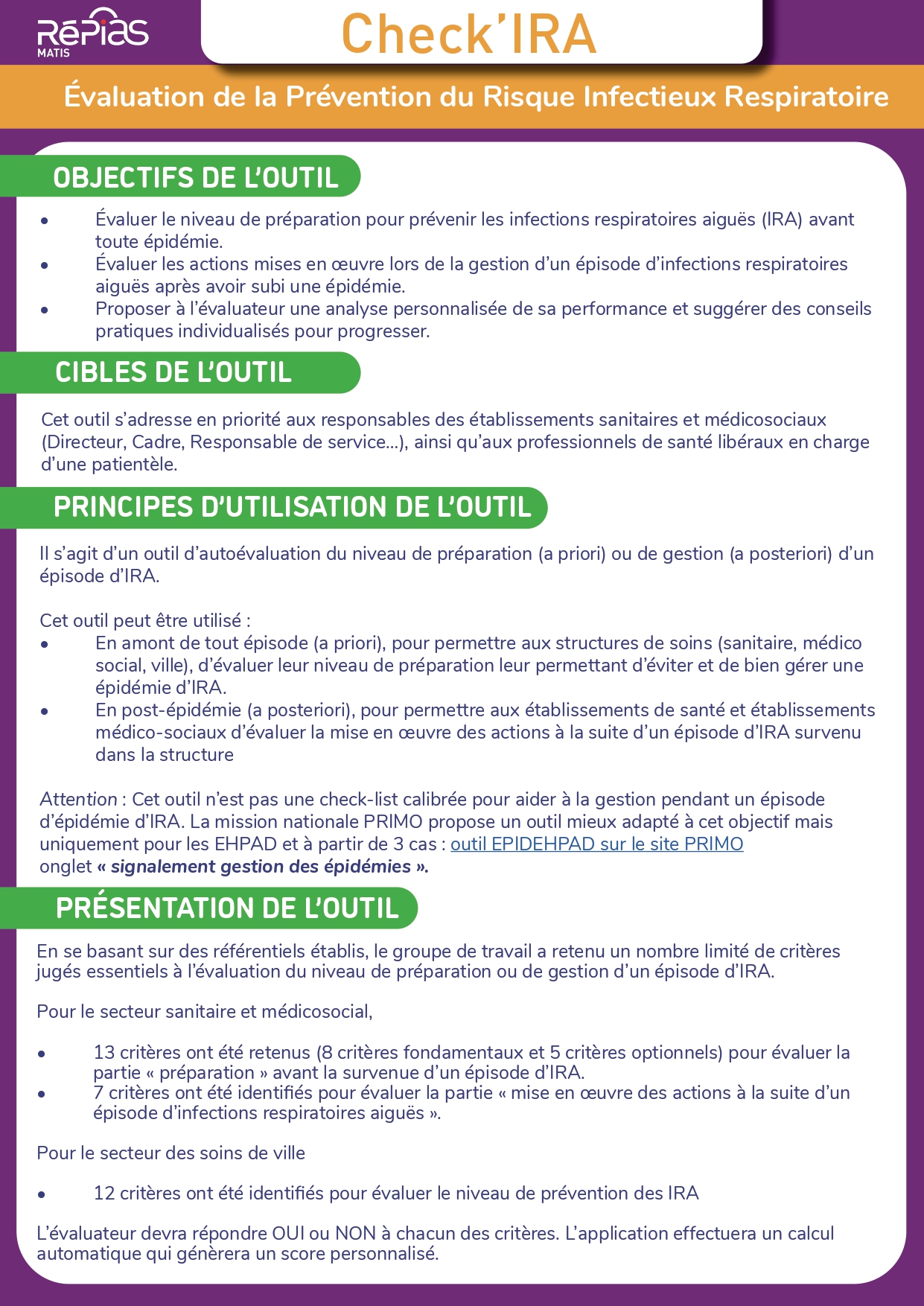 Methodologie CheckIRA