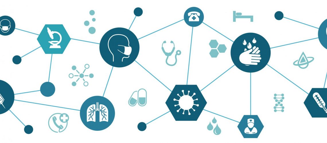 Сorona virus infographic illustration. Concept with protective antivirus icons related to coronavirus, 2019-nCoV, COVID-19  infection from China – stock vector